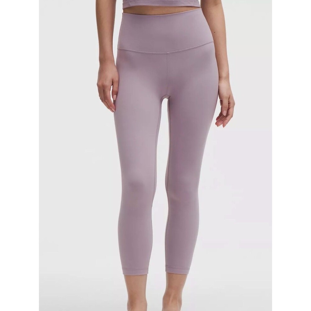 Lululemon Align High Rise Crop Leggings Womens 8 Lavender Purple 21"